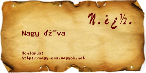 Nagy Éva névjegykártya